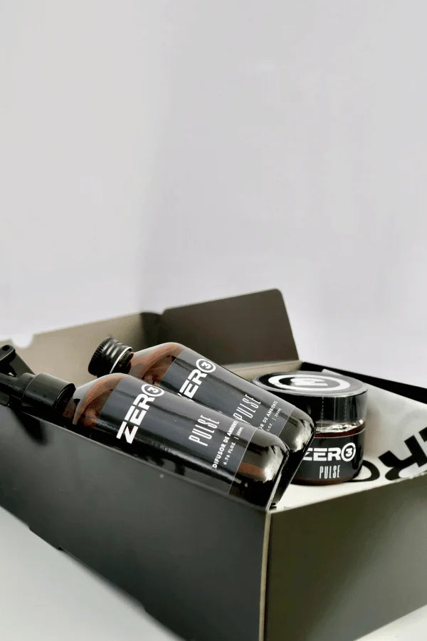 Kit PULSE - Vela Aromática, Difusor com Barra e Home Spray